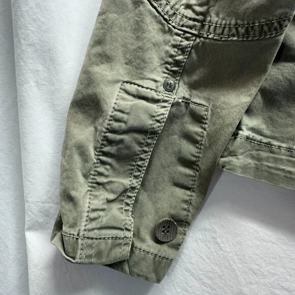 Nukus Green Utility Jacket Women Size Small Full Button Up Multiple Pockets - Picture 6 of 8